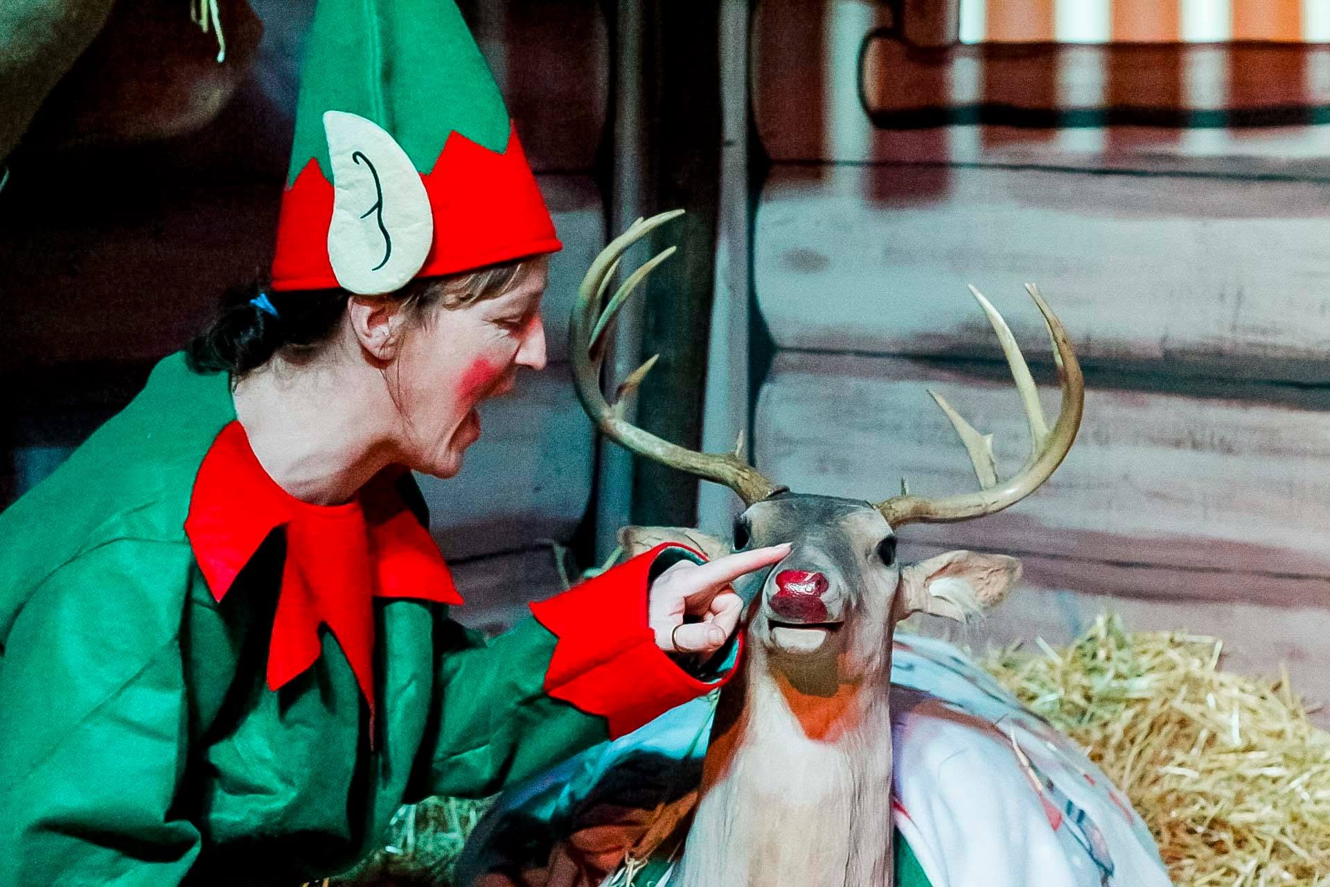 Christmas Elf with Rudolph